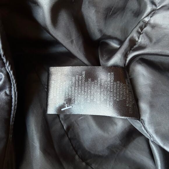 Affliction Black Premium 73 Live Fast Warm Long Puffer Coat Jacket Zip Belt XS - Picture 9 of 13